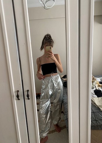 METALİK PARAŞÜT PANTOLON - Görsel 7