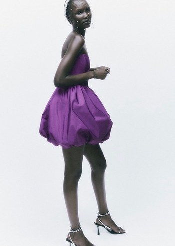 VOLANLI MİNİ ELBİSE - Görsel 3