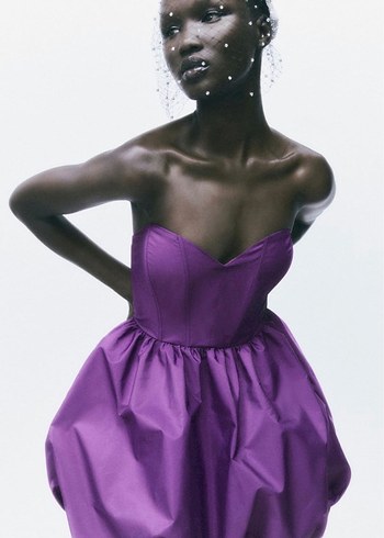 VOLANLI MİNİ ELBİSE - Görsel 2