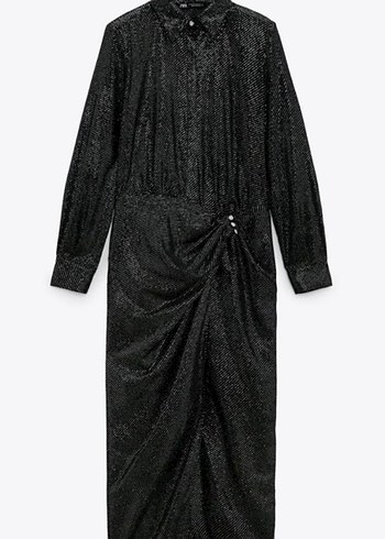 ZARA PARLAK KRUVAZE ELBİSE - Görsel 6