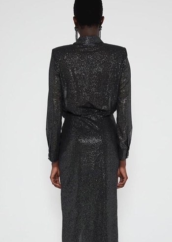 ZARA PARLAK KRUVAZE ELBİSE - Görsel 5