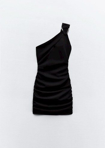 DRAPE DETAYLI MİNİ ELBİSE - Görsel 6