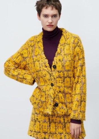 DESENLİ JAKARLI CEKET - Görsel 2