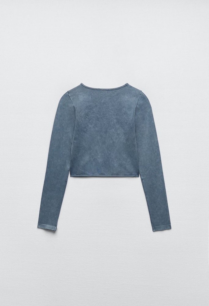 SOLUK EFEKTLİ DİKİŞSİZ TOP/ETEK - Görsel 2