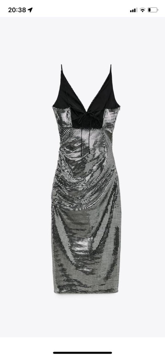 ZARA PARILTILI MİDİ ELBİSE - Görsel 3