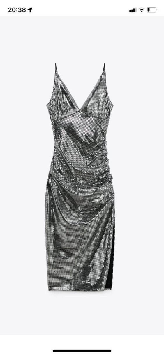 ZARA PARILTILI MİDİ ELBİSE - Görsel 2