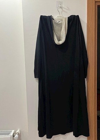 Uzun Siyah Minimalist  Kabanı - Görsel 2