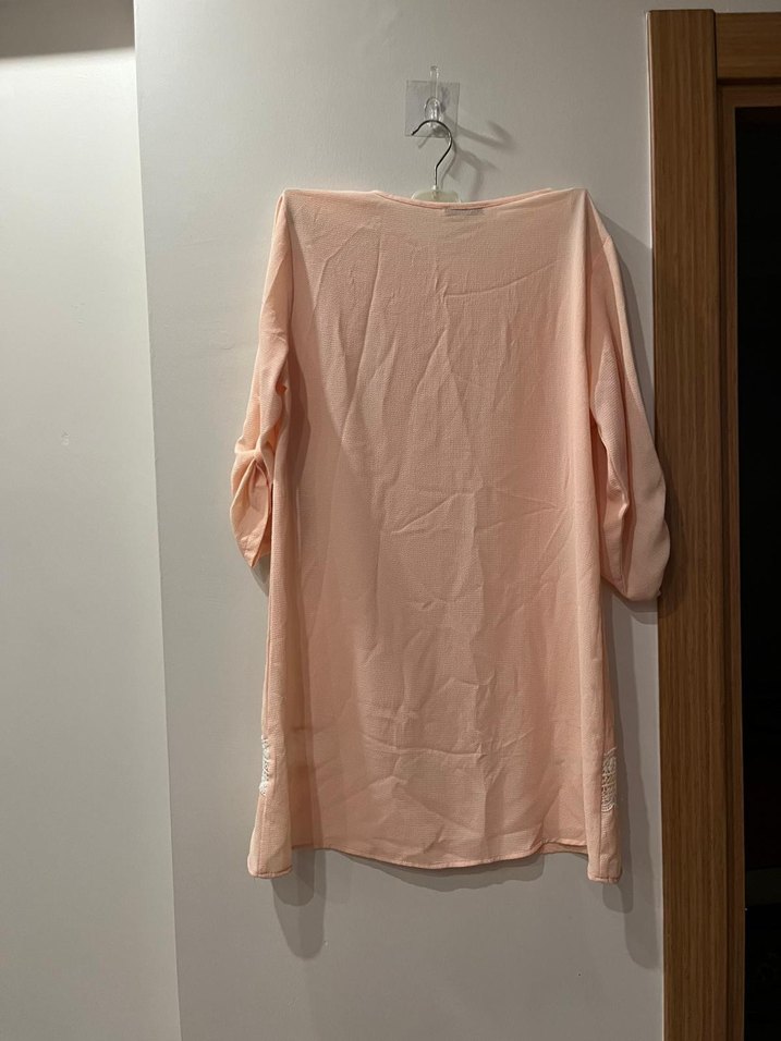 Düğmeli, Uzun Kollu, Bohem Kadın Tunik - Görsel 2