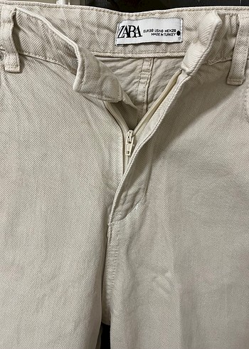 Bej Rahat Kesim Kadın Keten Pantolon - Görsel 3