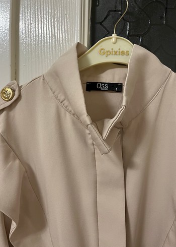 Düğmeli Bej Midi Kadın Ceket - Görsel 3