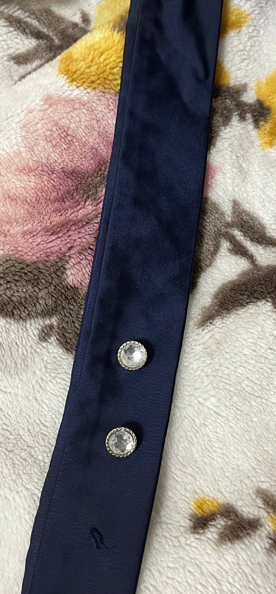 Lacivert Uzun Kollu Drapeli Kadın Abiye Elbise - Görsel 4