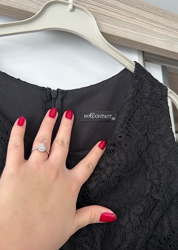 Siyah Midi Elbise - Görsel 2