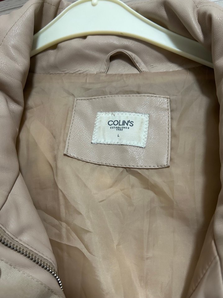 Bej Deri Kadın Kışlık Ceket - Görsel 2