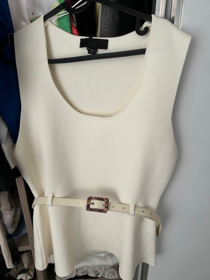 Zara kemerli bluz - Görsel 3