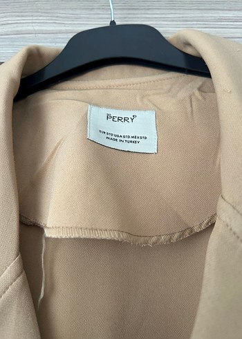 Bej Kadın Midi Trençkot, Düğmeli, Normal Kesim - Görsel 2