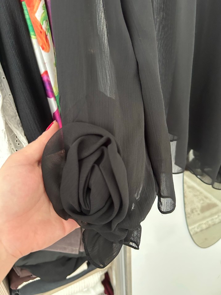 Siyah Straplez bluz - Görsel 3