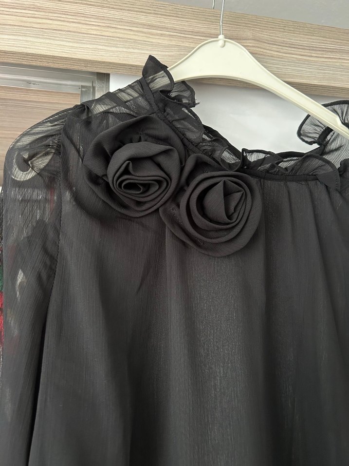 Siyah Straplez bluz - Görsel 2