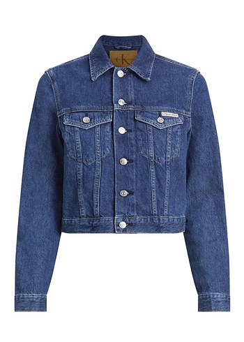 Kadın Mavi Düğmeli Denim Ceket