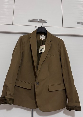 Zara Haki Tek Dugmeli Blazer Ceket