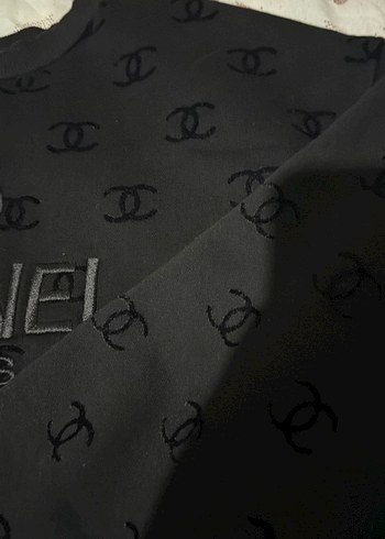 Siyah Knitted Chanel Paris Sweatshirt - Görsel 2