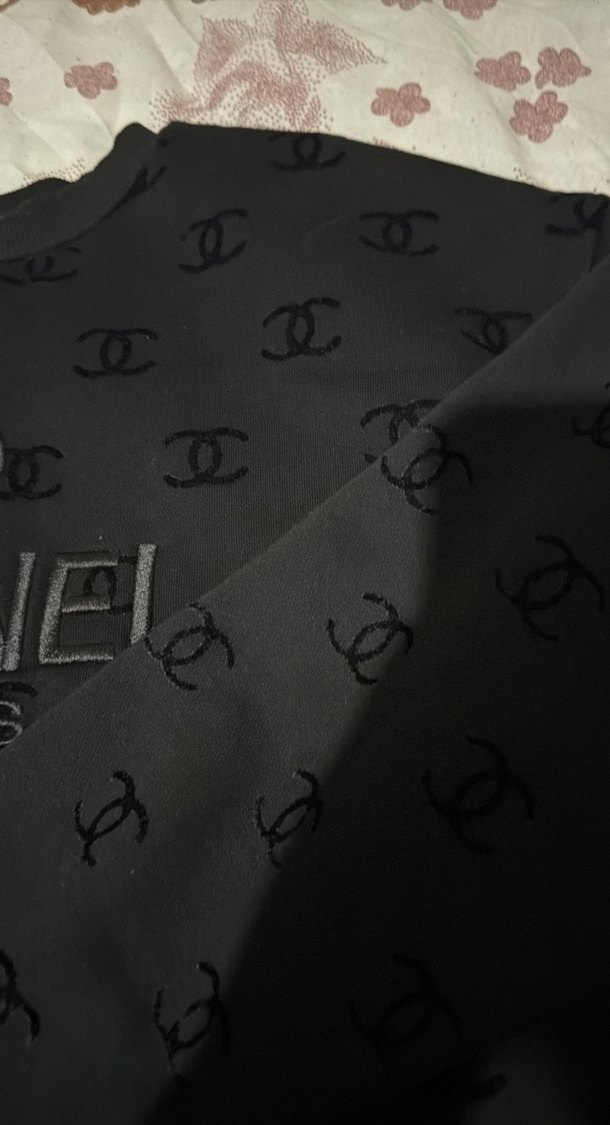 Siyah Knitted Chanel Paris Sweatshirt - Görsel 2