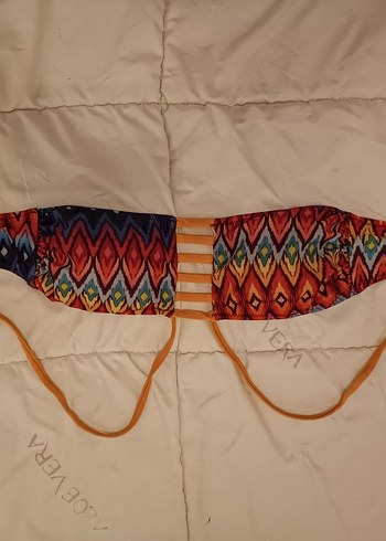 Renkli Bağcıklı Bohem Bikini Takımı - Görsel 3