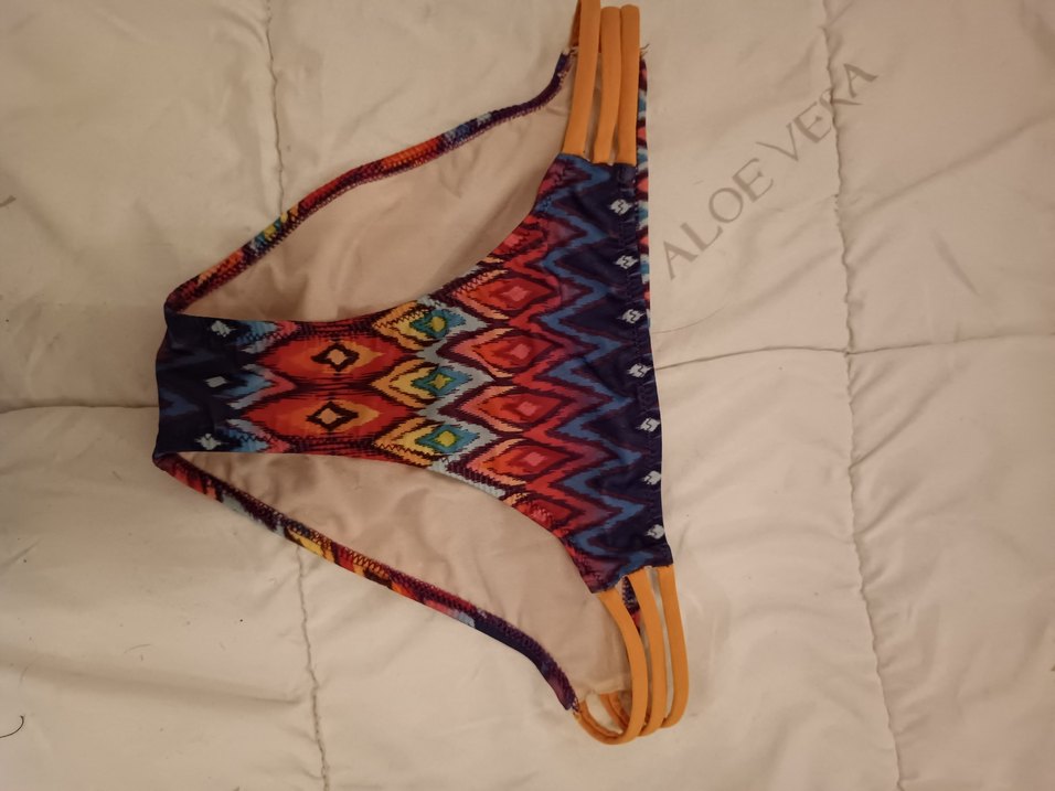 Renkli Bağcıklı Bohem Bikini Takımı - Görsel 2