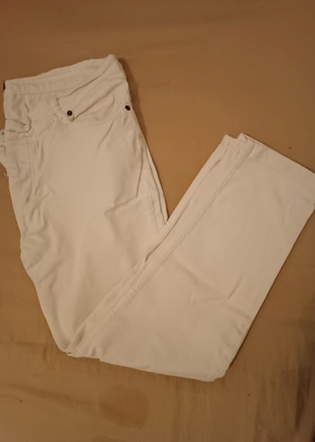 beyaz erkek kot Pantolon - Görsel 2