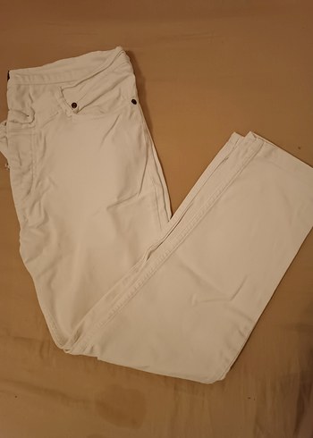 beyaz erkek kot Pantolon - Görsel 3