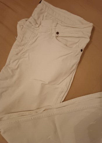 beyaz erkek kot Pantolon - Görsel 4