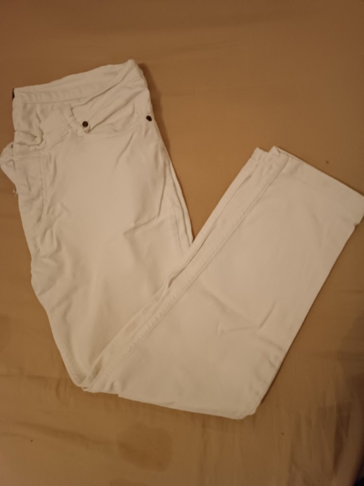 beyaz erkek kot Pantolon - Görsel 2