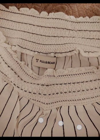 PULL &BEAR Bej Fitilli Kadın Triko Bluz /crop - Görsel 2