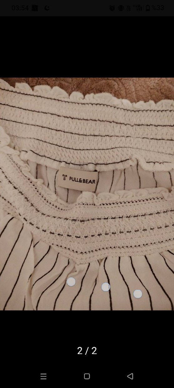 PULL &BEAR Bej Fitilli Kadın Triko Bluz /crop - Görsel 2