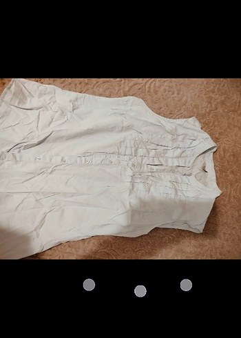 PARK BRAVO kadın  Kolsuz keten gömlek - Görsel 2