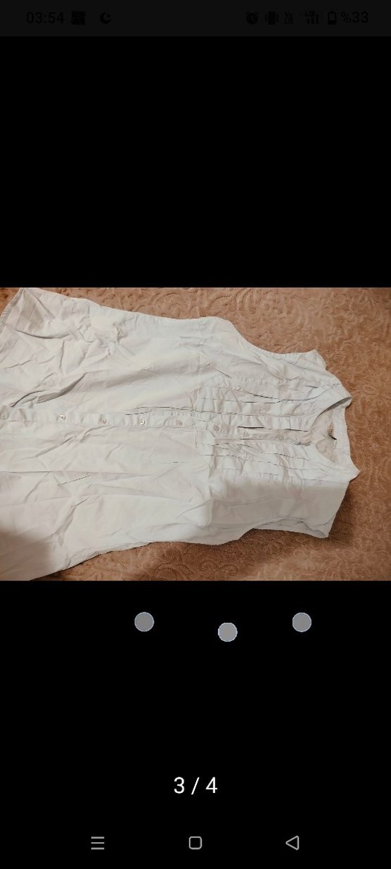 PARK BRAVO kadın  Kolsuz keten gömlek - Görsel 2