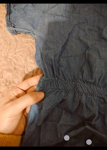 LCW Mavi Düğmeli Uzun Kot Elbise - Görsel 3