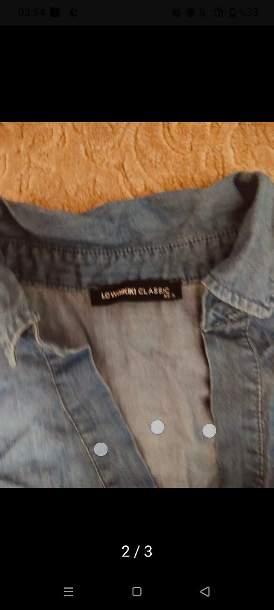 LCW Mavi Düğmeli Uzun Kot Elbise - Görsel 2