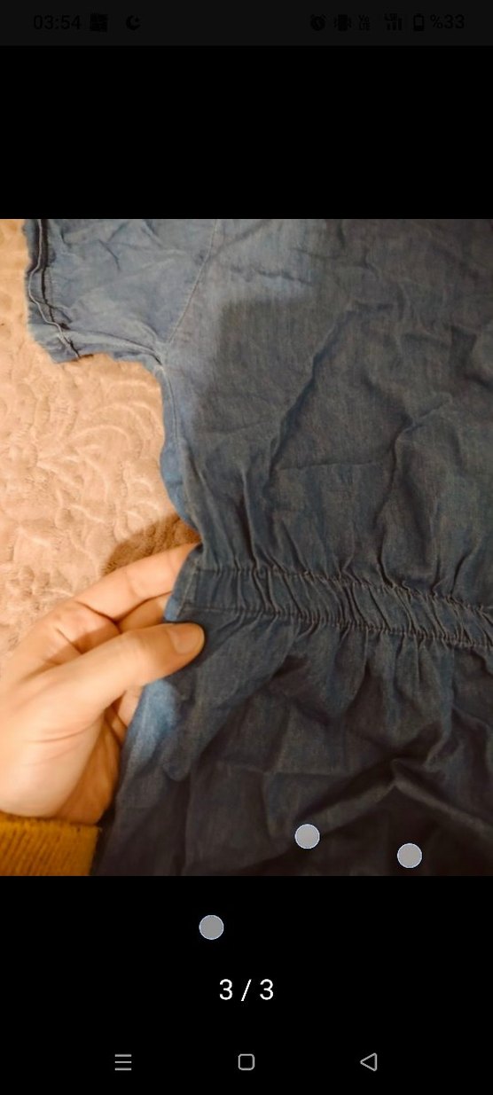 LCW Mavi Düğmeli Uzun Kot Elbise - Görsel 3