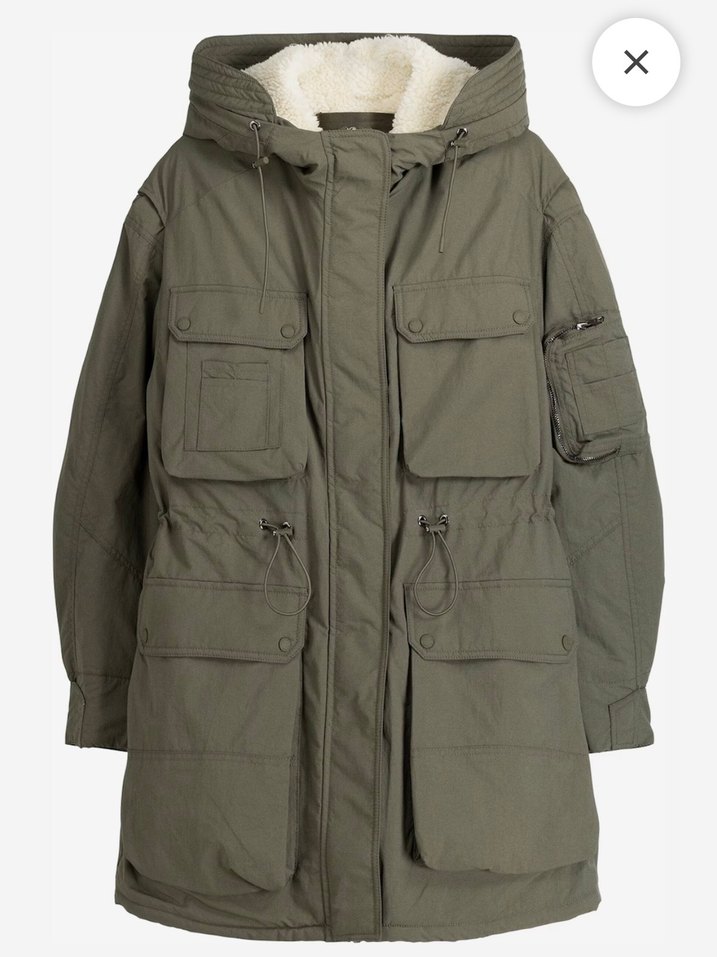 Bershka Kadın haki  içi Suni Kürklü Kolsuz Mont - Görsel 3