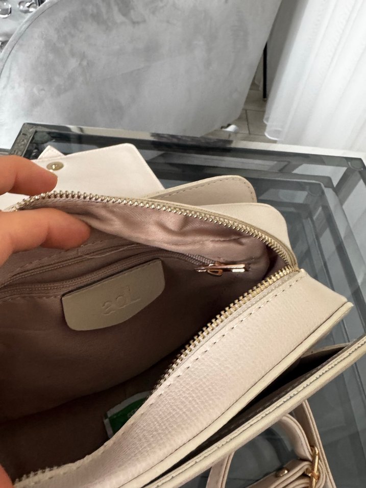 Bej Deri Tokalı Adül Işık Kadın Çanta - Görsel 4