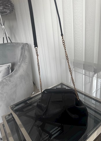 Zincir Detaylı Siyah Deri Kadın Çanta Adil Işık - Görsel 3