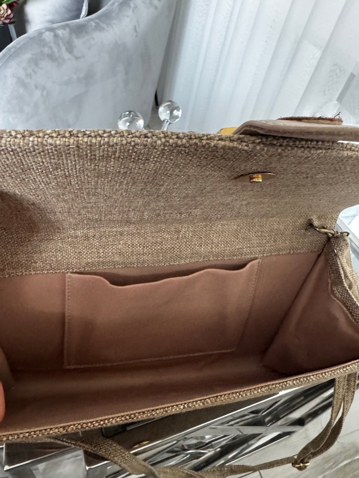 Hasır portföy çanta - Görsel 3