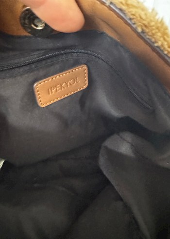 Kahverengi Süet ve Kürk Detaylı İpekyol Kadın Çanta - Görsel 4