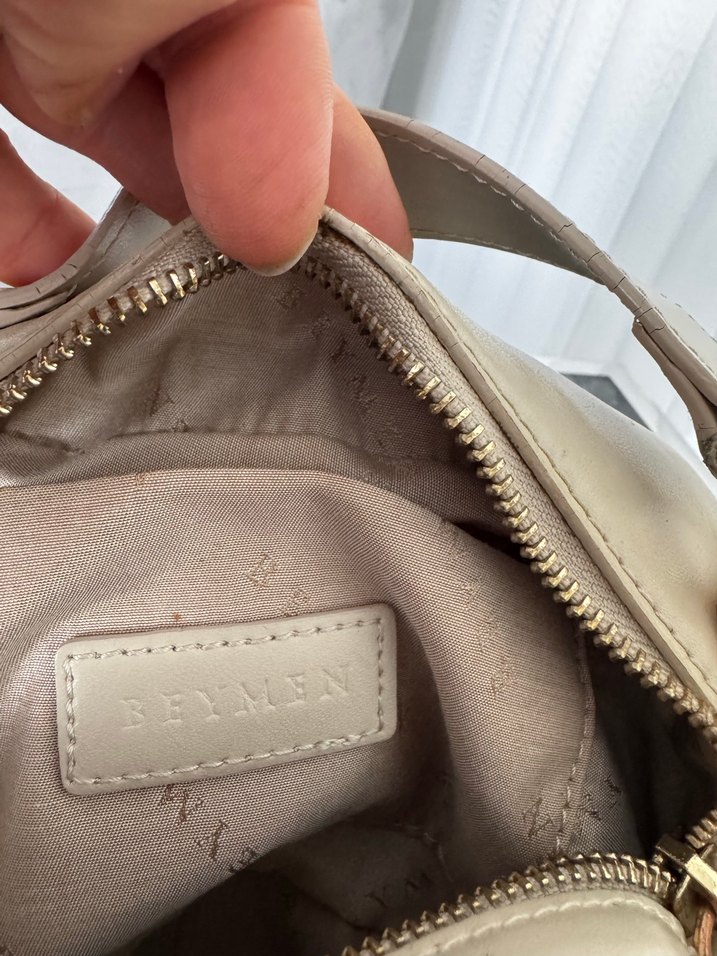 Beymen Krem Deri Zincir Detaylı Kadın Çanta - Görsel 3