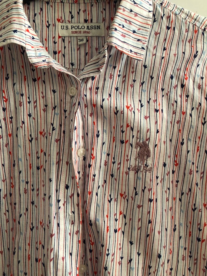 Kadın Çok Renkli Uzun Kollu Düğmeli Gömlek - Görsel 2