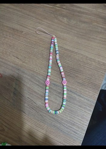 Çok Renkli fimo boncuk telefon charmı - Görsel 2