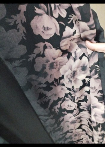 Mor Uzun Kollu Gotik Abiye Elbise ve şal - Görsel 4