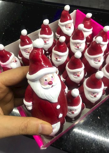 Renkli Kırmızı Noel Baba Biblosu - Görsel 2