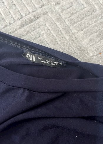 Lacivert Keten Hamile Tişörtü, Salaş, Kısa Kollu - Görsel 5