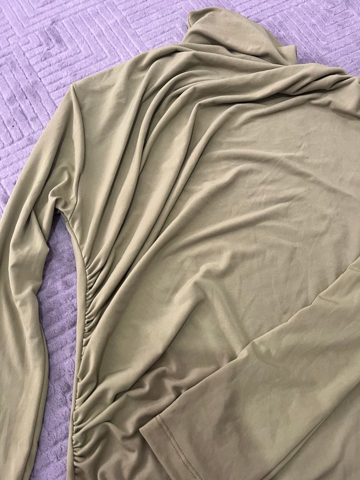 Drapeli Balıkçı Yaka Kadın Bluz - Görsel 4